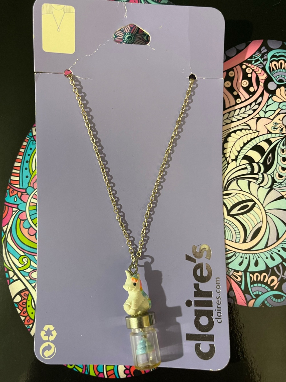 FREE w/ $10+ PURCHASE: Claire’s Unicorn & Unicorn Poo Pendant Necklace